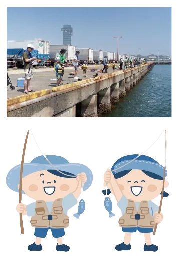 堤防釣り体験の写真